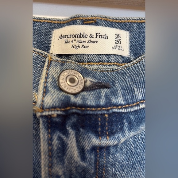 Abercrombie & Fitch the high rise 4” mom shorts NWT, sz 35 - Picture 8 of 13